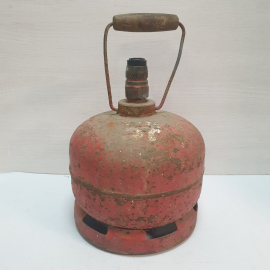 Баллон газовый маленький с ручкой. Высота 32 см. Б/у СССР. Картинка 1